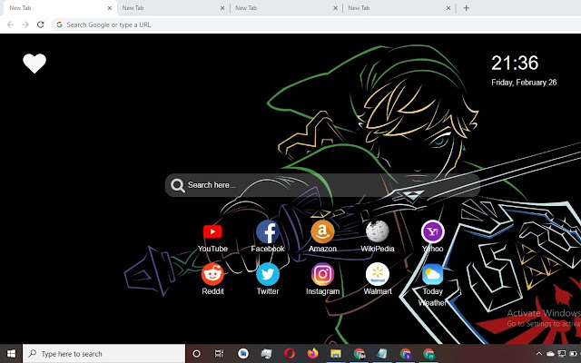 Zelda Wallpaper New Tab Theme [Install Now]  from Chrome web store to be run with OffiDocs Chromium online